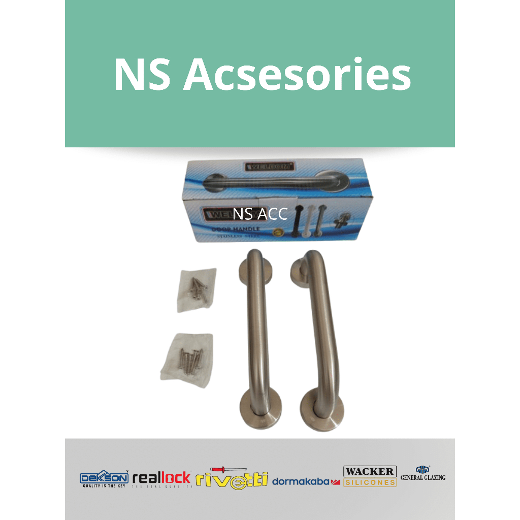 Pull Handle Stainless Tarikan Pintu Garasi Aluminium Kayu