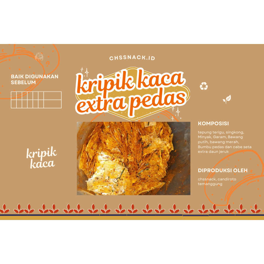 

KRIPIK KACA EXTRA PEDAS KEMASAN 500GRAM, CEMILAN PEDAS NAMPOL, CEMILAN PEDAS DAUN JERUK BEST SELLER