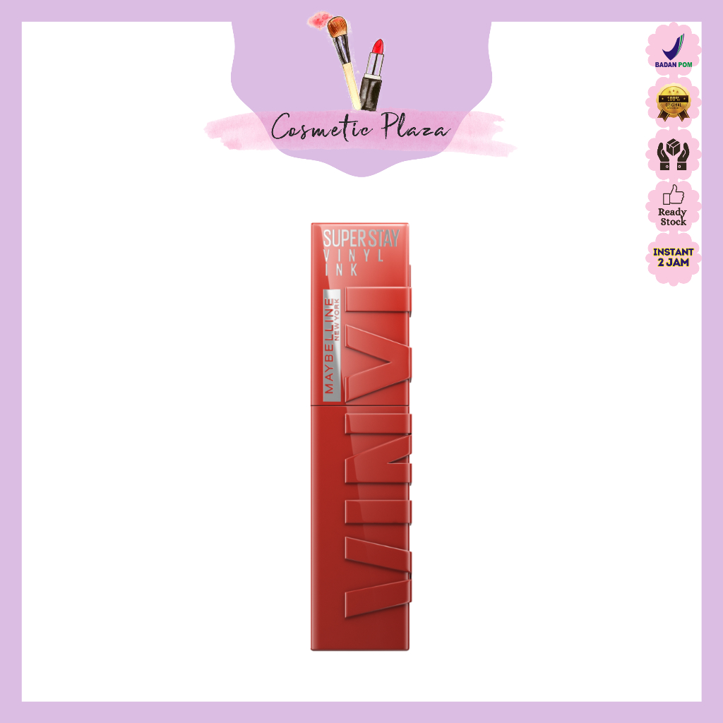 MAYBELLINE Superstay Vinyl Ink Lip Cream Matte Shiny Glossy Liquid Lipstik Waterproof 4.2ml BPOM
