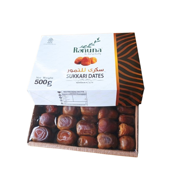 

Kurma Sukari Ranuna 500 gr dan 1 Kg Premium Wrapping Oleh Oleh Haji dan Umroh Khas Timur Tengah