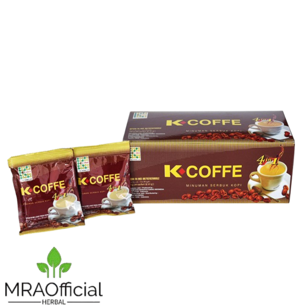 

K-Coffe Kopi Herbal Ginseng | Kopi K Link Per Box | K-Coffee 4 In 1 Minuman Serbuk Kopi Ginseng