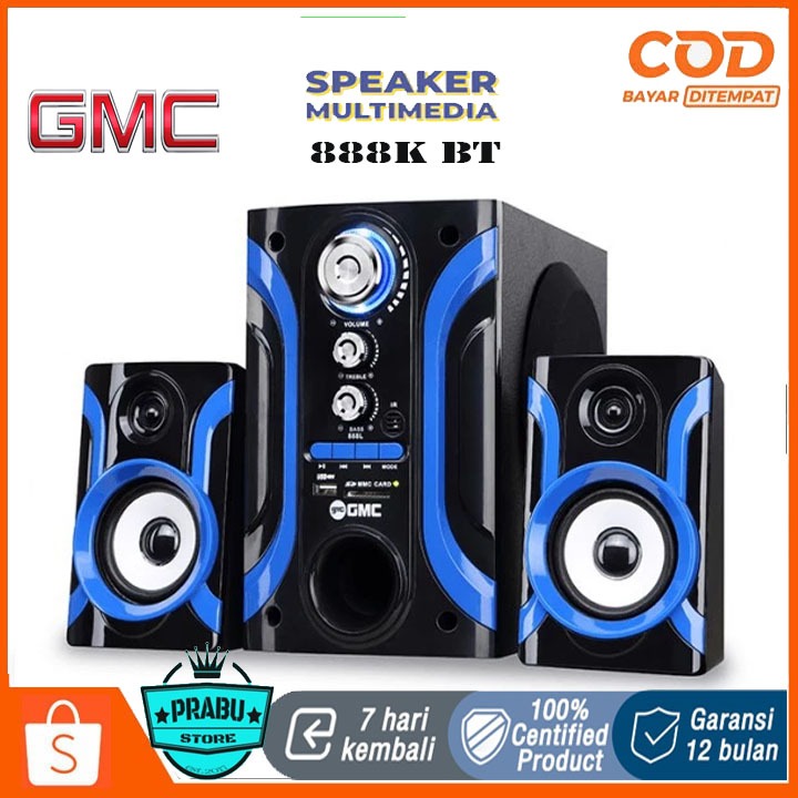 SPEAKER AKTIF BLUETOOTH GMC 888L - 888K BT MULTIMEDIA FULL BASS PROMO EKSTRA MURAH