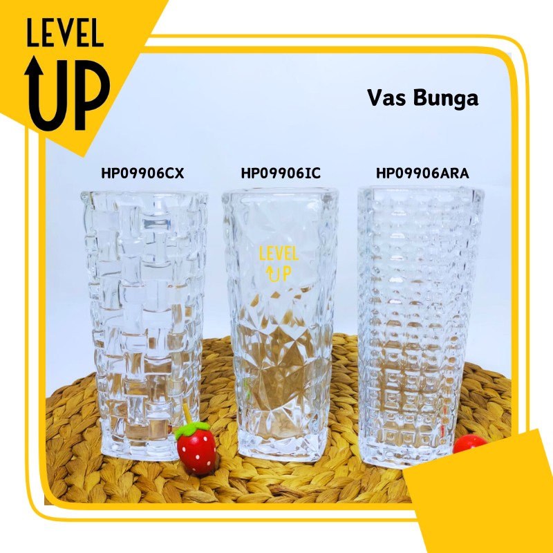 Vas Bunga Kotak / Vas Tanaman Air / AESTHETIC / Vas Kaca Bening Silinder Tebal / Glass Vase Crystal 