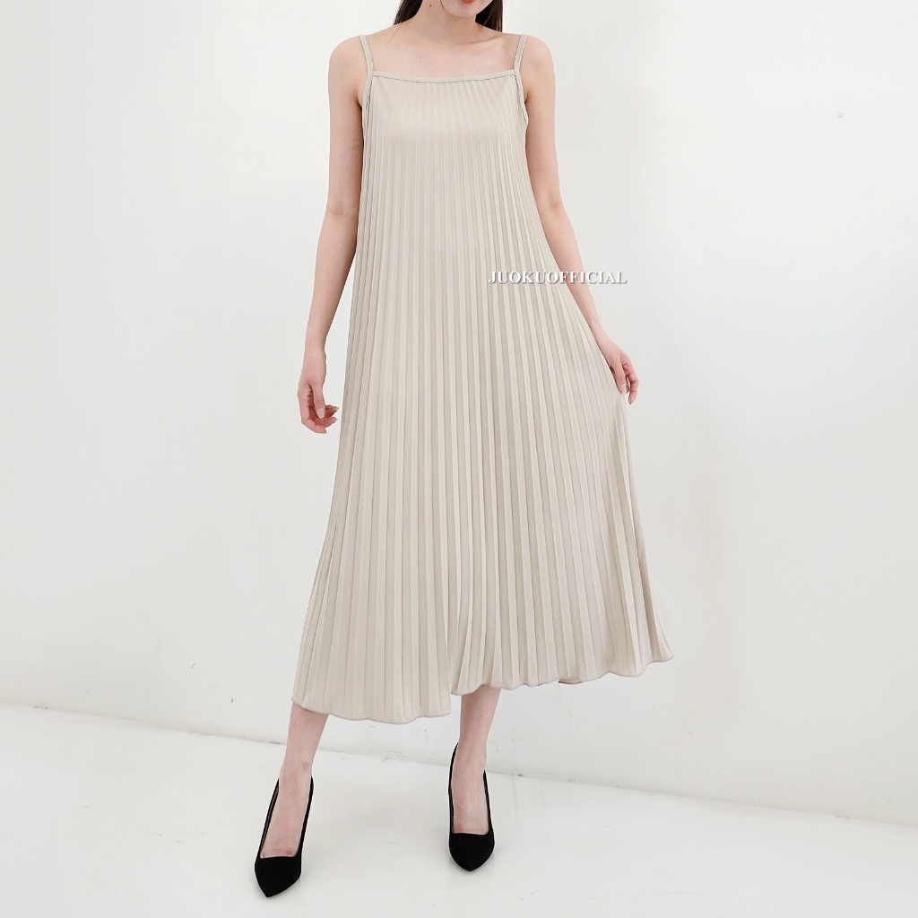 Inner Midi Dress Plisket Mayung Tali / Dress Polos Plisket  / Inner Plisket / Dress Mayung / Dress P