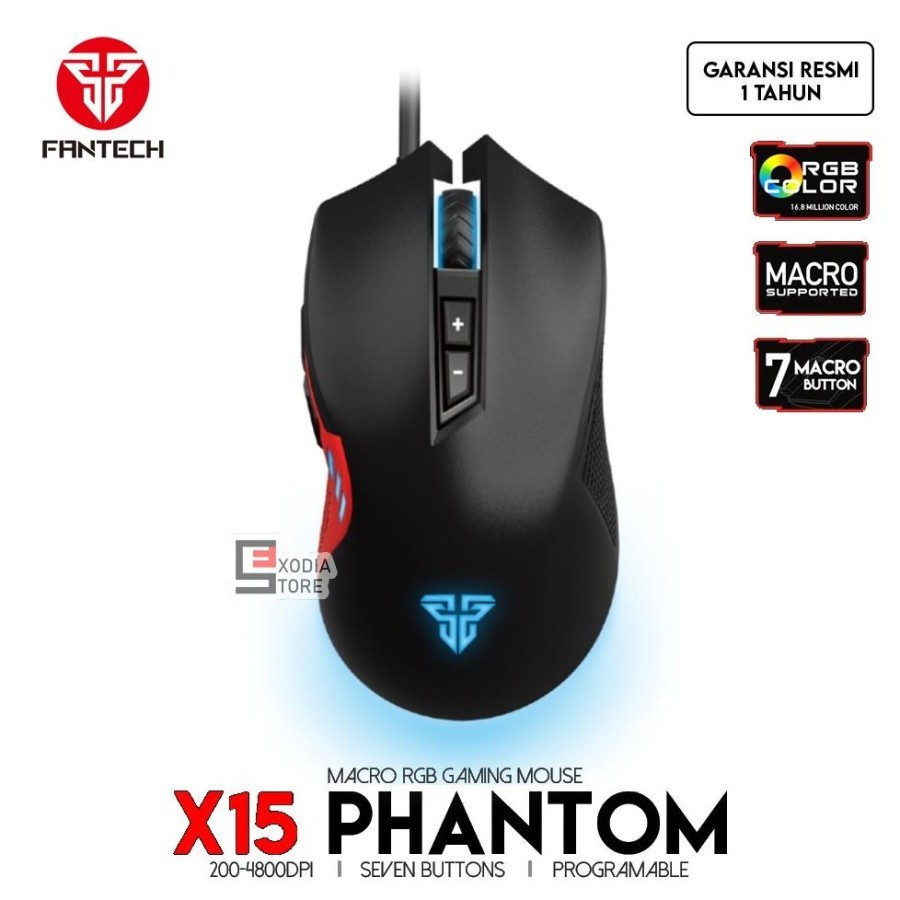 Fantech X15 Phantom Macro Programmable Gaming Mouse with RGB Light 7 - Original