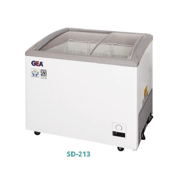 Gea SD213 Sliding Curve Glass Door Chest Freezer Gea SD 213