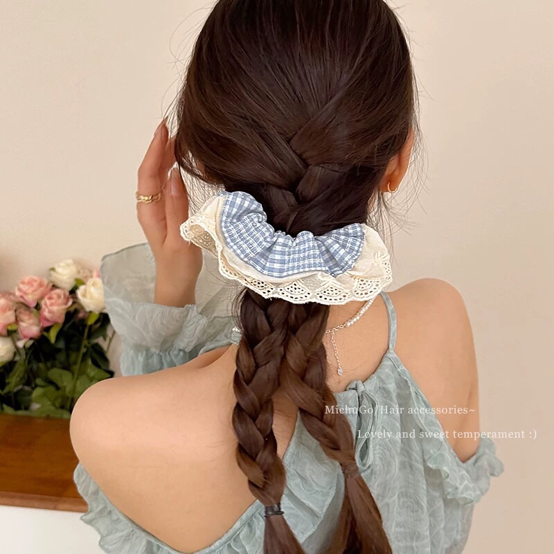 Scrunchie Ikat Rambut Korea / LENA Hair Band Hair Tie Aesthetic