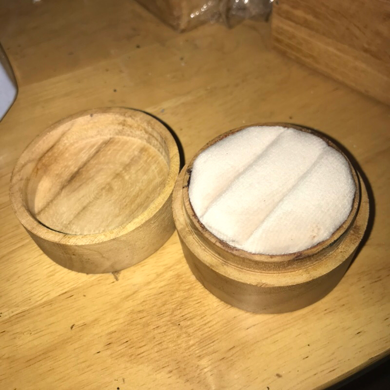 kotak cincin kayu jati