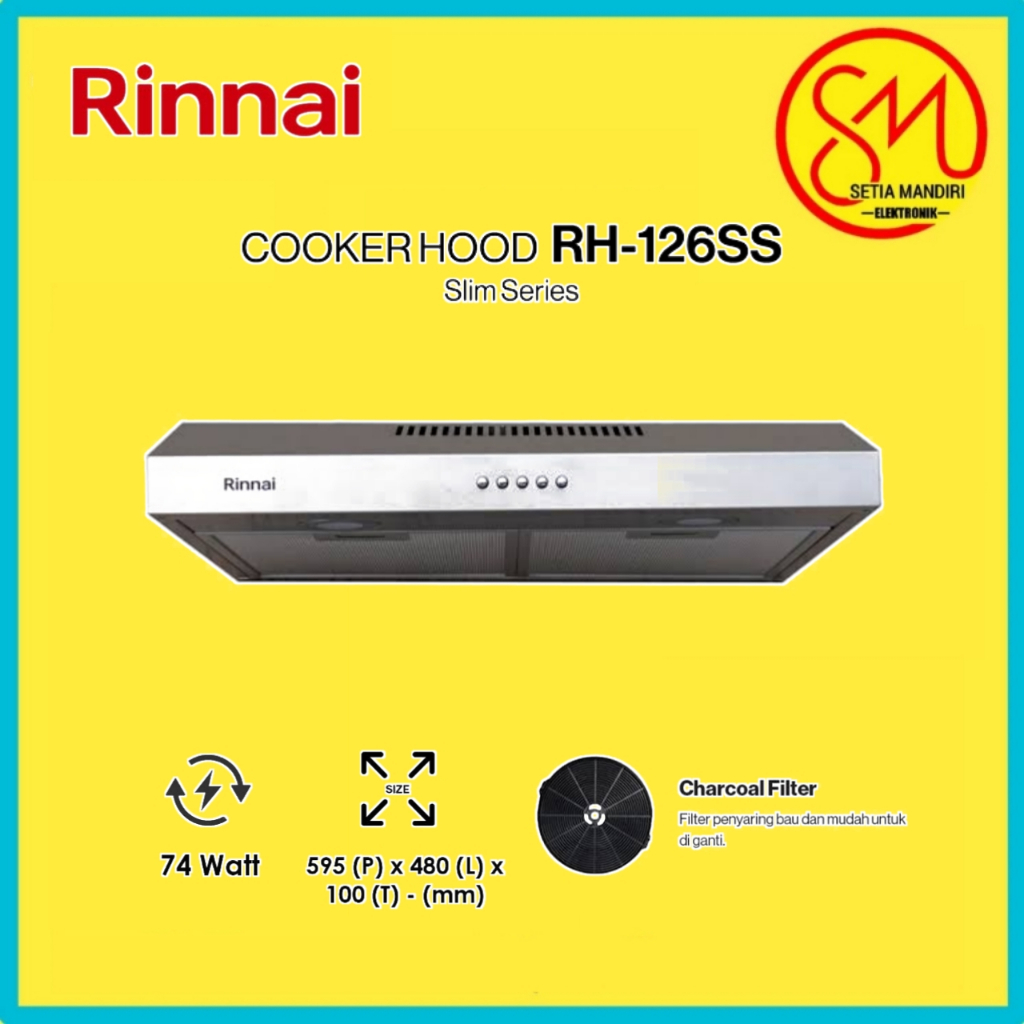 [KARGO] Cooker Hood Rinnai RH-126SS/ Cooker Hood Rinnai RH-126SS