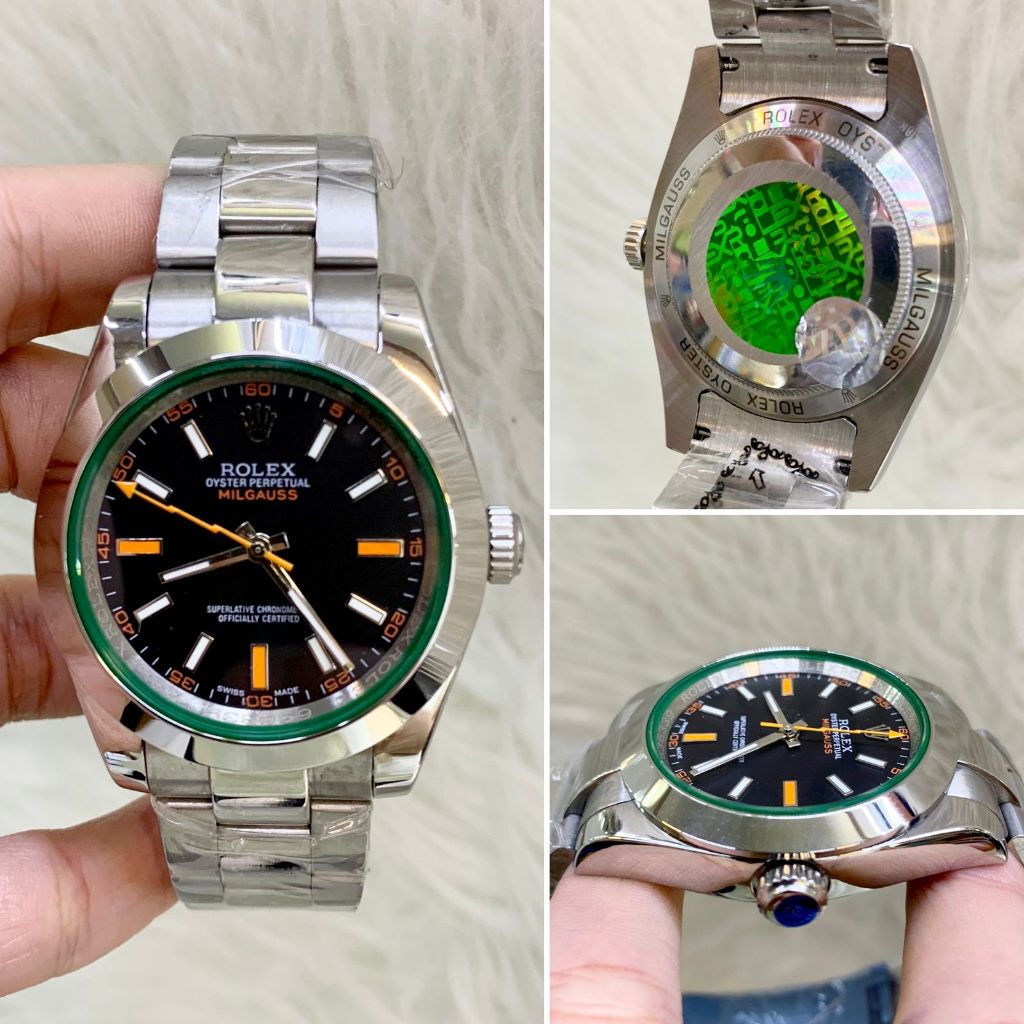 Jam Tangan Wanita Rolex Milgaus 36mm Automatic Kaca Crystal Best Quality