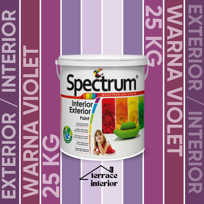 Cat Tembok Spectrum Interior & Exterior Warna Violet 25 Kg