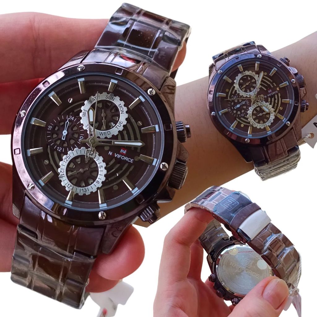 Jam NaviForce Nf9149m Original rantai  - Chrono aktif