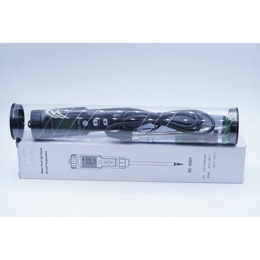 Tester Tanah Tanaman Digital Waterproof Soil EC Temperature Test Meter Automatic Temperature