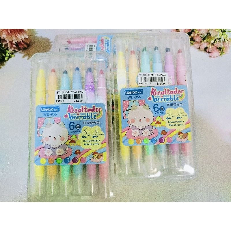 

( 1 Pack = 6 Pcs) Stabilo Bisa Dihapus / Erasable Stabilo / Highligter