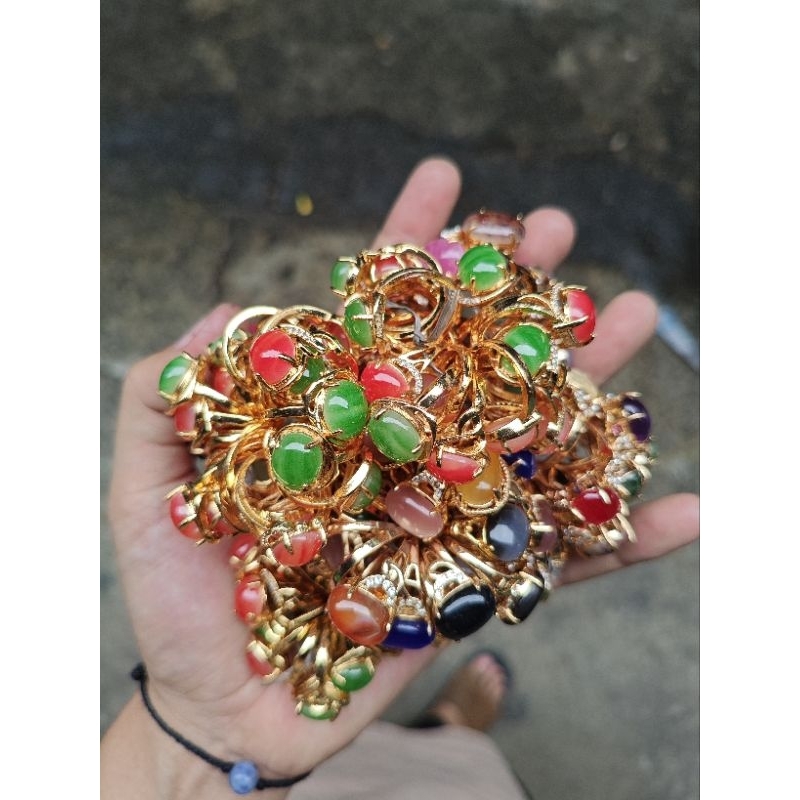 batu permata cincin wanita Random