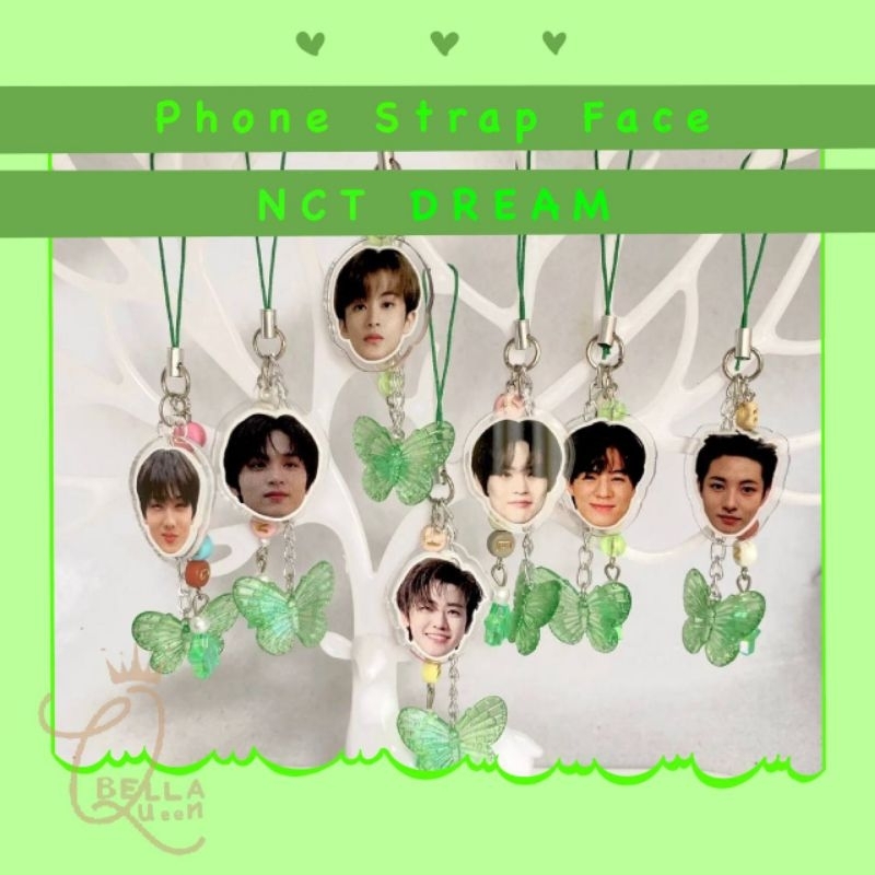 (Ready) NCT DREAM face ver Phone strap gantungan HP kpop | Jisung Jaemin Jeno Mark Haechan Renjun Ch