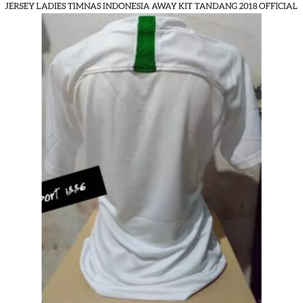 Jersey Baju Bola Ladies Perempuan Cewek Negara Negeri Indonesia Indo Away Kit Tandang Putih U-19 U-2