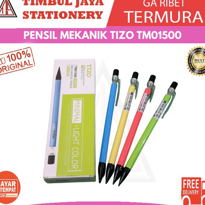 

STOCK TERUPDATE Pensil mekanik mechanical pencil tizo 5 light color TM15 isi 12pcs