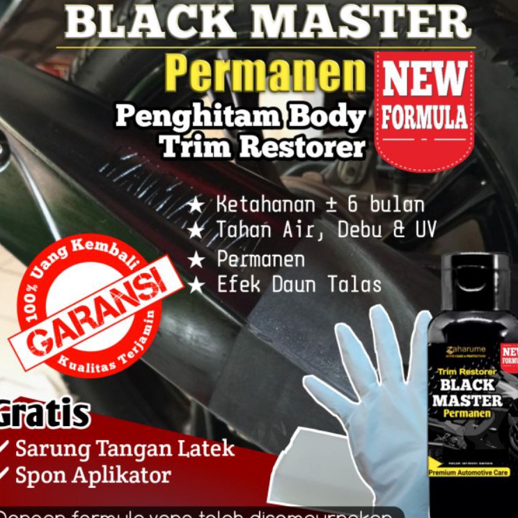 Zaharume Penghitam Body Permanen Trim Restorer Dashboardbody motor motor Back to Black master