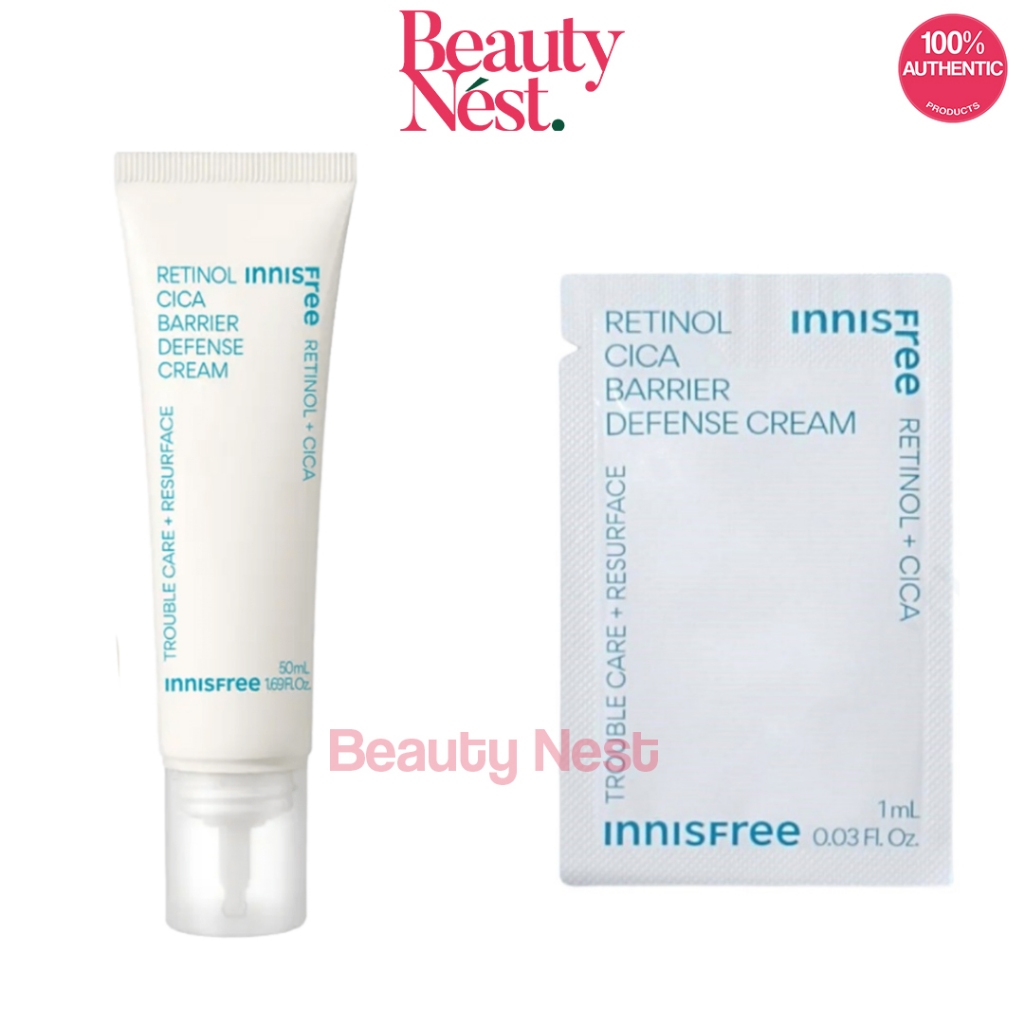 INNISFREE RETINOL CICA BARRIER DEFENSE CREAM 1ML - Sample Travel Size / Krim Pelembab Wajah Korea