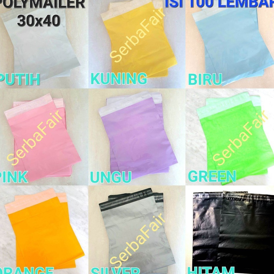 

Polymailer Warna 3x4 Poly Color Amplop Lem Seal Plastik Packing MURAH ISI 1