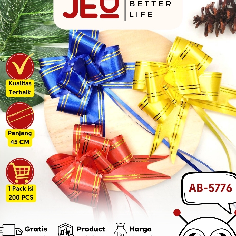 

1 Bungkus isi 2 Pcs Pita TARIK LIS EMAS 3 mm Serut Parcel Kado Souvenir GOLD STRIPE LACE 3 mm