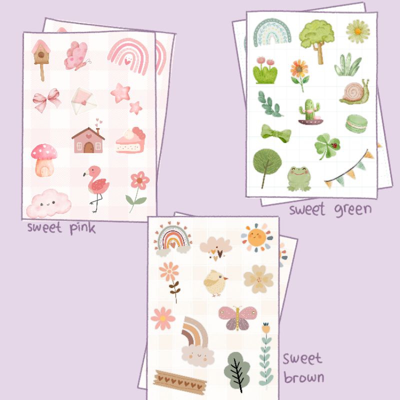 

Sticker Pack Jurnal Lucu Sweet size A5 aulipaint