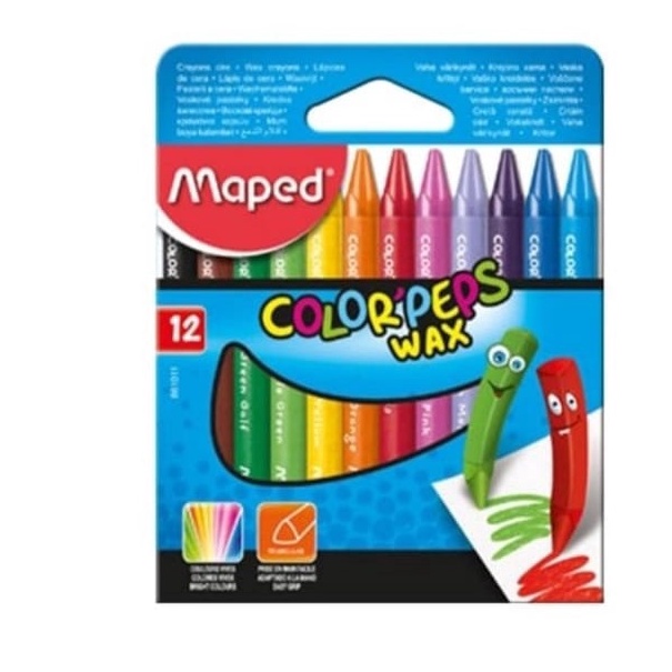 

CRAYON WAX MAPED 12 COLOUR