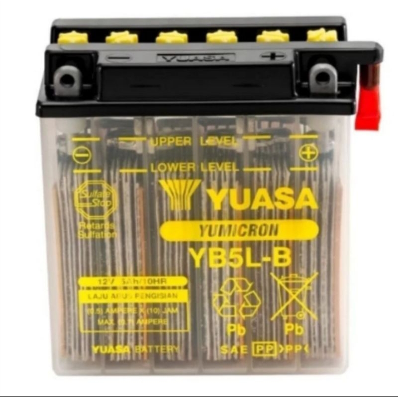 Aki Motor Yuasa Honda Supra x fit, Jupiter Z YB5LB BASAH 12v