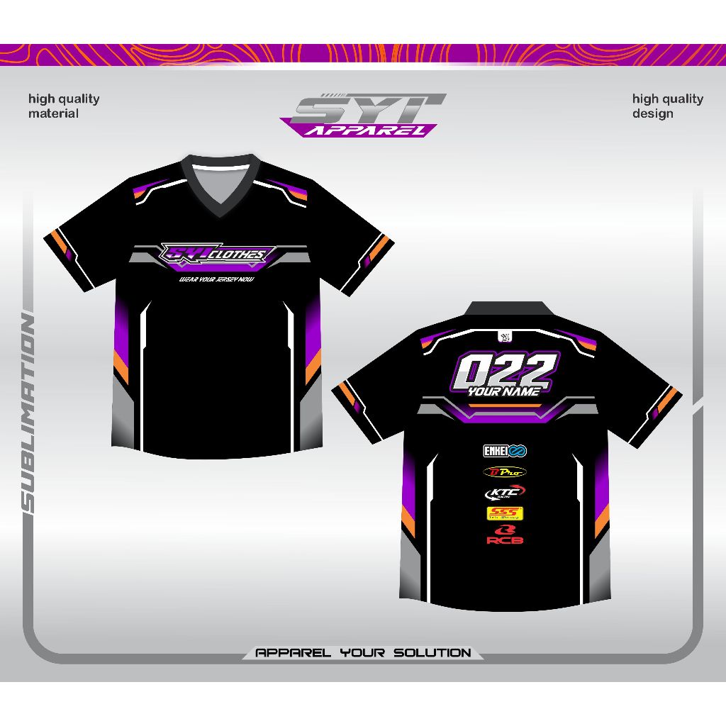 JERSEY RACING Jersey Racing Custom Full Printing road race drag Balap Team Bisa Ubah Nama dan Nomor 