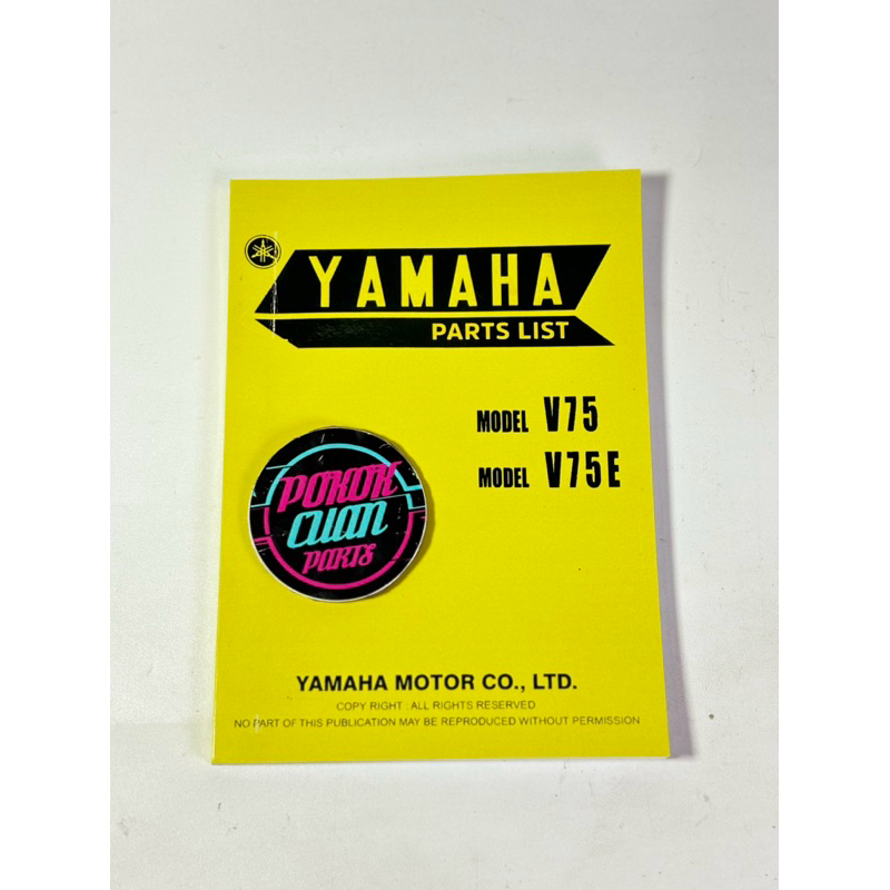 Buku Part List Katalog Yamaha Motor V75 V75E