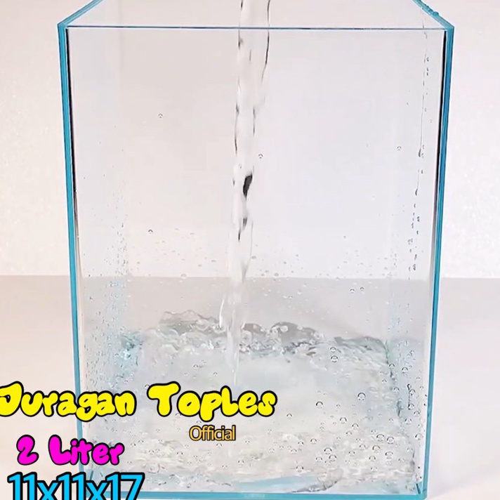 PRODUK AWAL TAHUN Soliter Akrilik Juragan Toples Cupang 2 Liter Juragan Toples Akrilik Injection Tan