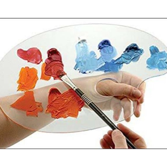 

Palette lukis bahan acrylic akrilik oval 2x3cm