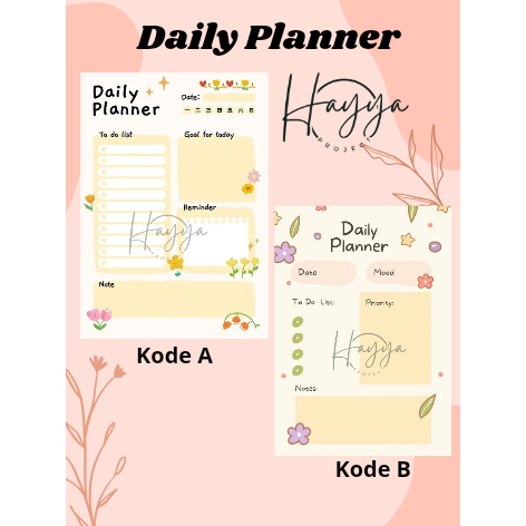 

HAYYA - DAILY PLANNER / WEEKLY PLANNER / BUDGETING / BINDER KEUANGAN / ISI BINDER