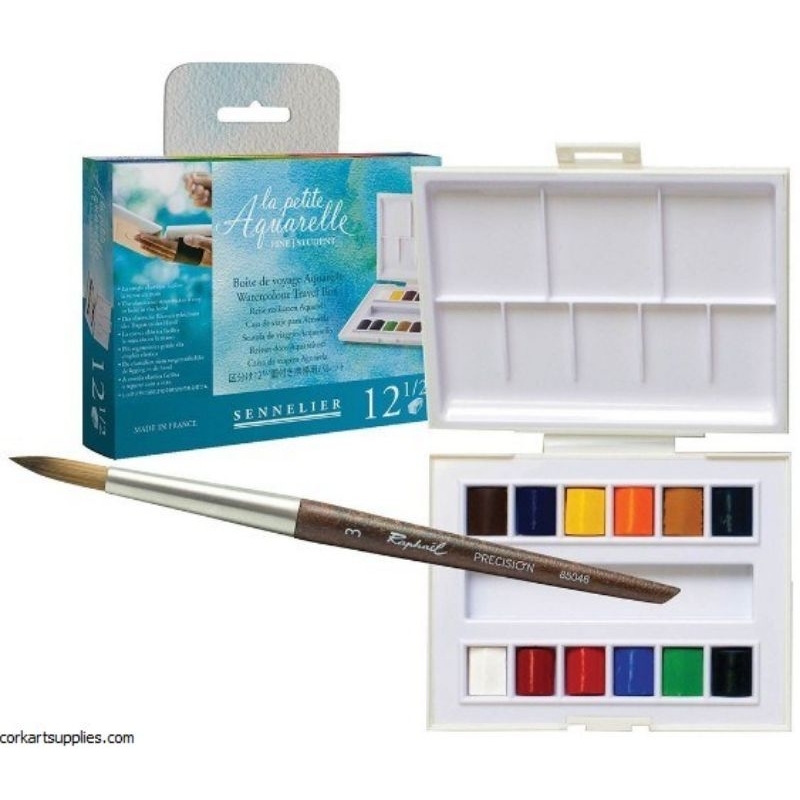 

Sennelier Aquarelle watercolor set 12 /Sennelier Cat air isi 12 warna