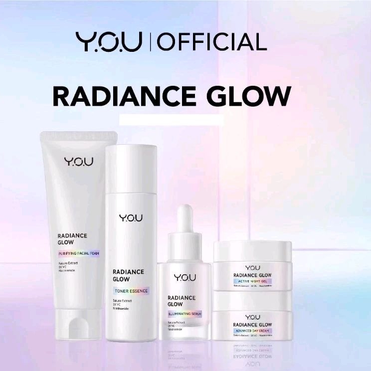 YOU Radiance Glow Series Glow Sakura - Purifying Facial Foam | Toner Essence | Illuminating Serum | 