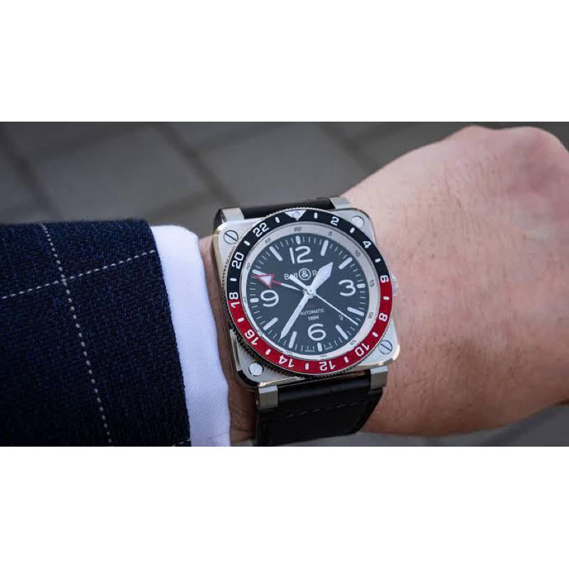 jam tangan pria terbaru Bell and Ross BR 03-94/ BR GMT matic swiss Extra free strap canvas