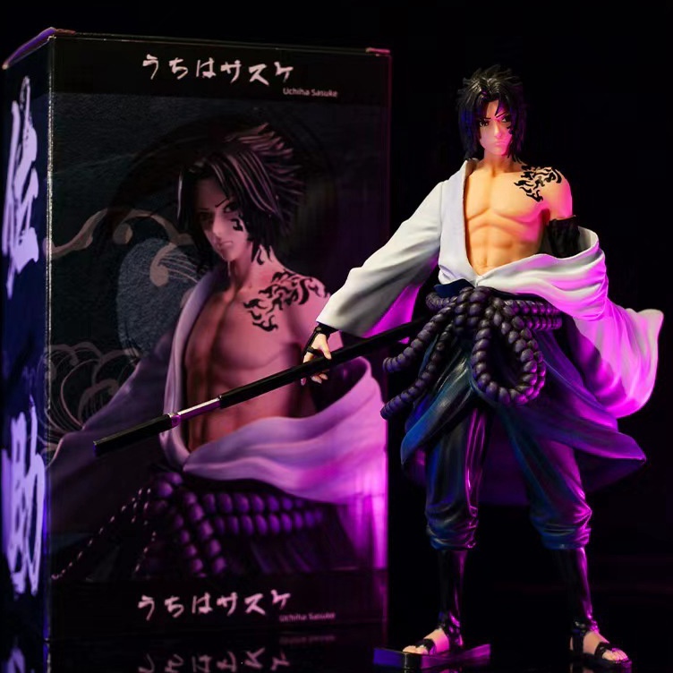 Hot Sale  27Cm Action Figure Naruto untuk Hadiah Dekorasi Koleksi Tokoh Pvc Anime Sasuke Uchiha Naru