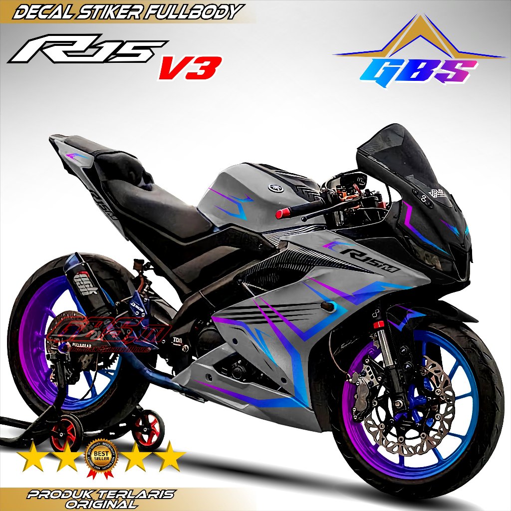 Decal R15 V3 Stiker Decal Motor R15 V3 Sticker Yamaha R15 V3 Fullbody List Bunglon