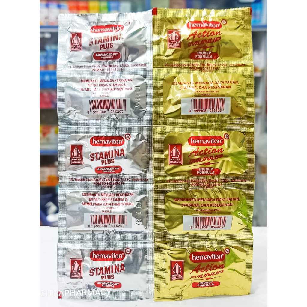 Hemaviton Stamina & Action 𝟏 𝐒𝐓𝐑𝐈𝐏 𝐈𝐒𝐈 𝟓 𝐊𝐀𝐏𝐒𝐔𝐋 - Menjaga Stamina Tubuh dan Konsentrasi