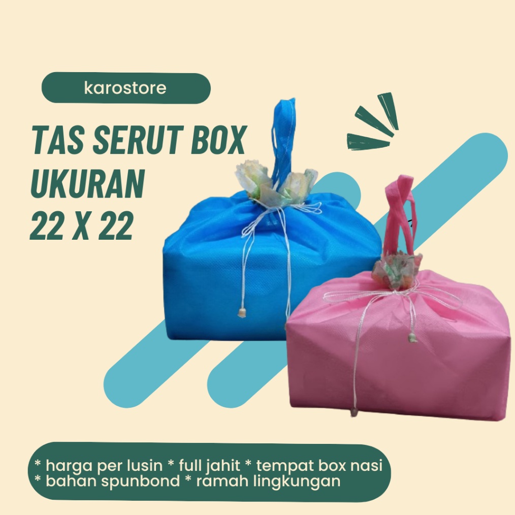 

Tas box nasi hajatan syukuran serut 22 x 22 tas besek hajatan tahlilan