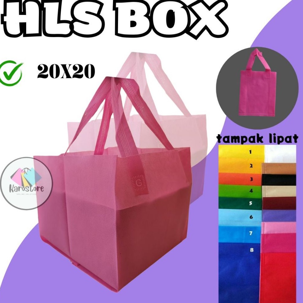 

Tas Spunbond Goodieba Kotak nasi 2 x 2 tas hajatan lipat samping nasi kotak murah isi 12pcs