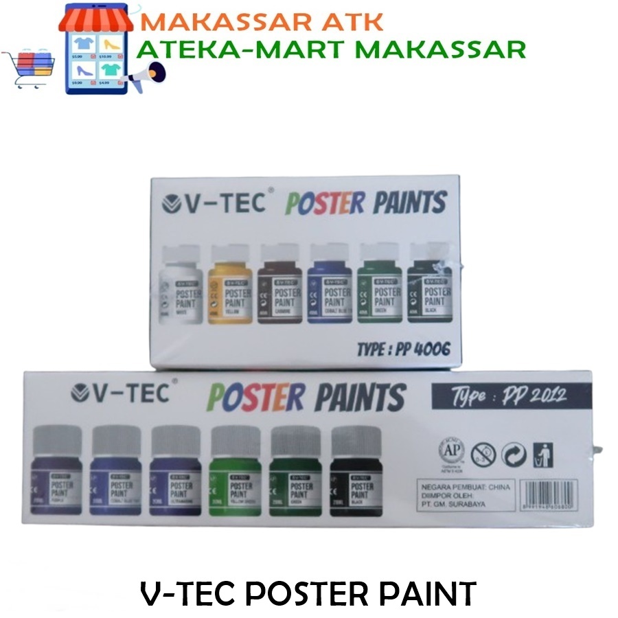

[SET] V-TEC POSTER PAINT PP-4006 PP-2012