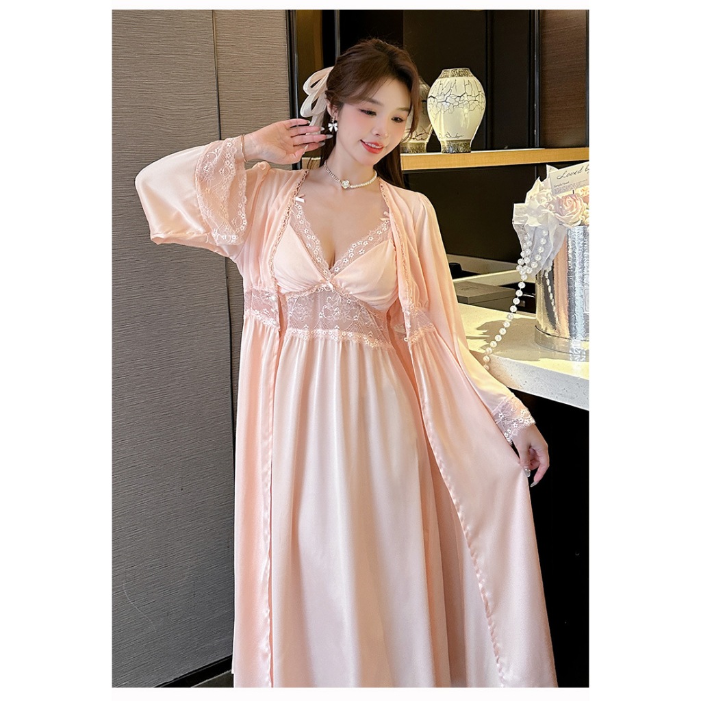 Vee-kimono sutera long dress 92319 set 2 pcs/kimono set/lingerie set