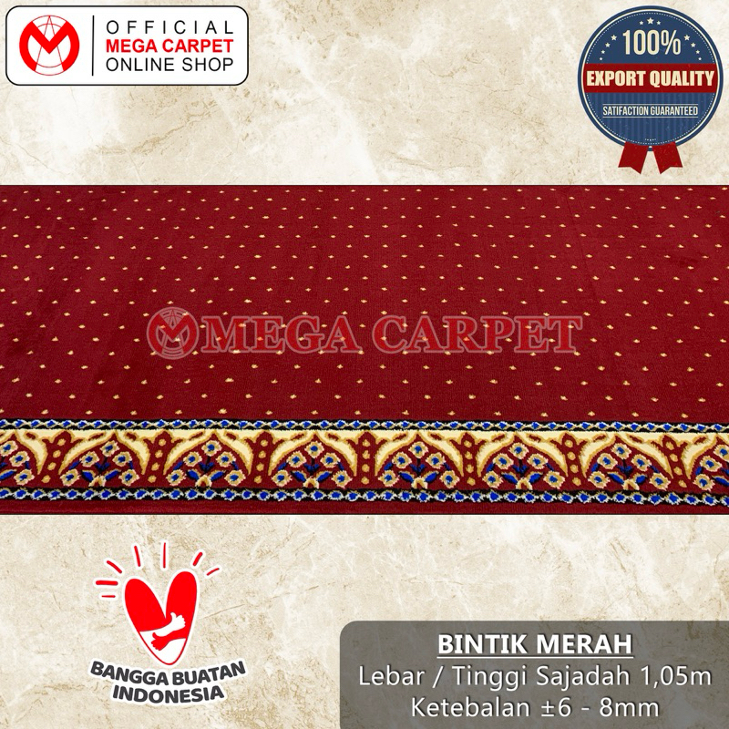 Karpet Masjid / Karpet Sajadah - Harga Per-Meter [Bintik Merah]