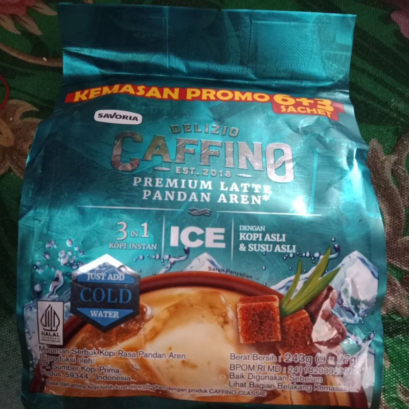 

Caffino Premium latte pandan aren isi 9