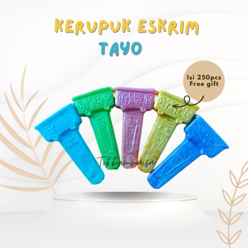 

[BISA COD] KERUPUK ESKRIM TAYO ISI 250PCS FREE BONUS