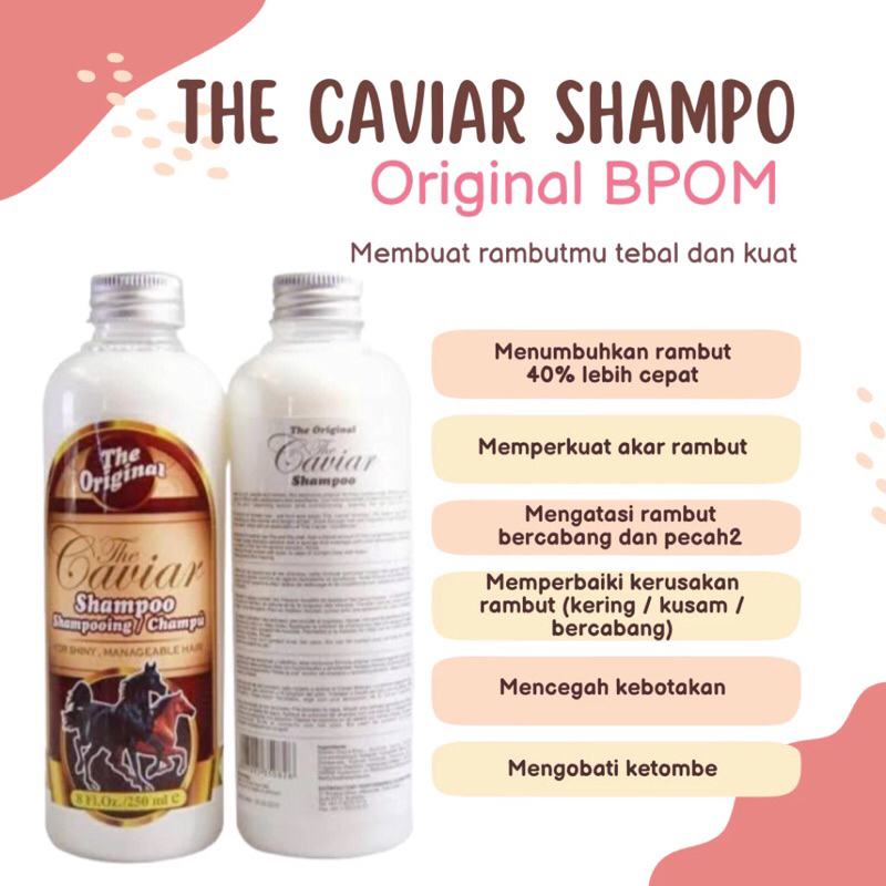 THE CAVIAR SHAMPOO ORIGINAL BPOM SHAMPO RAMBUT RONTOK MENUMBUHKAN RAMBUT