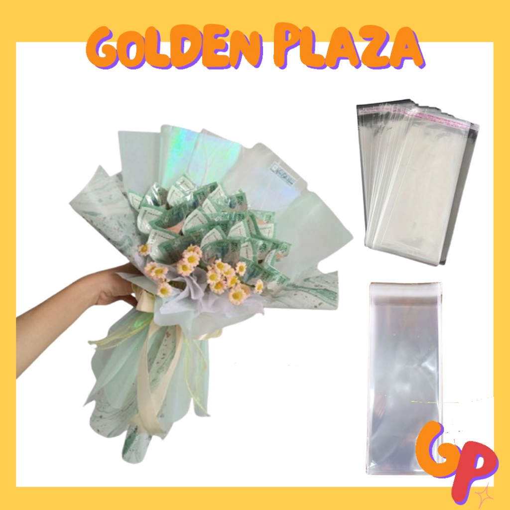 

(10 LEMBAR) Plastik Uang OPP Buket Bunga Plastik OPP Uang Florist KB1004