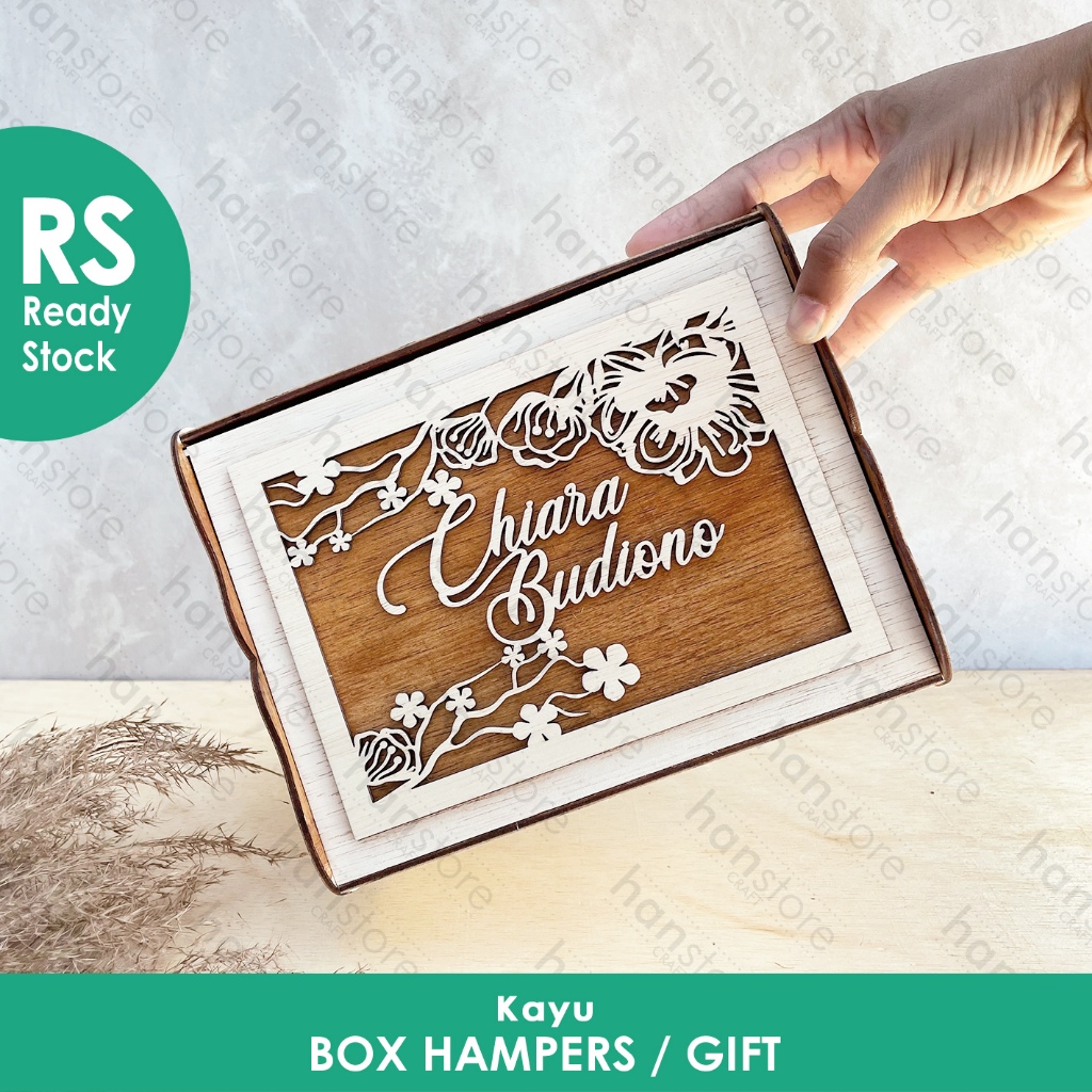 

RS CUSTOM Box Volume 21 x 15,5 x 7,5 cm Hampers Kayu / Dekorasi / Hampers / Box / Gift